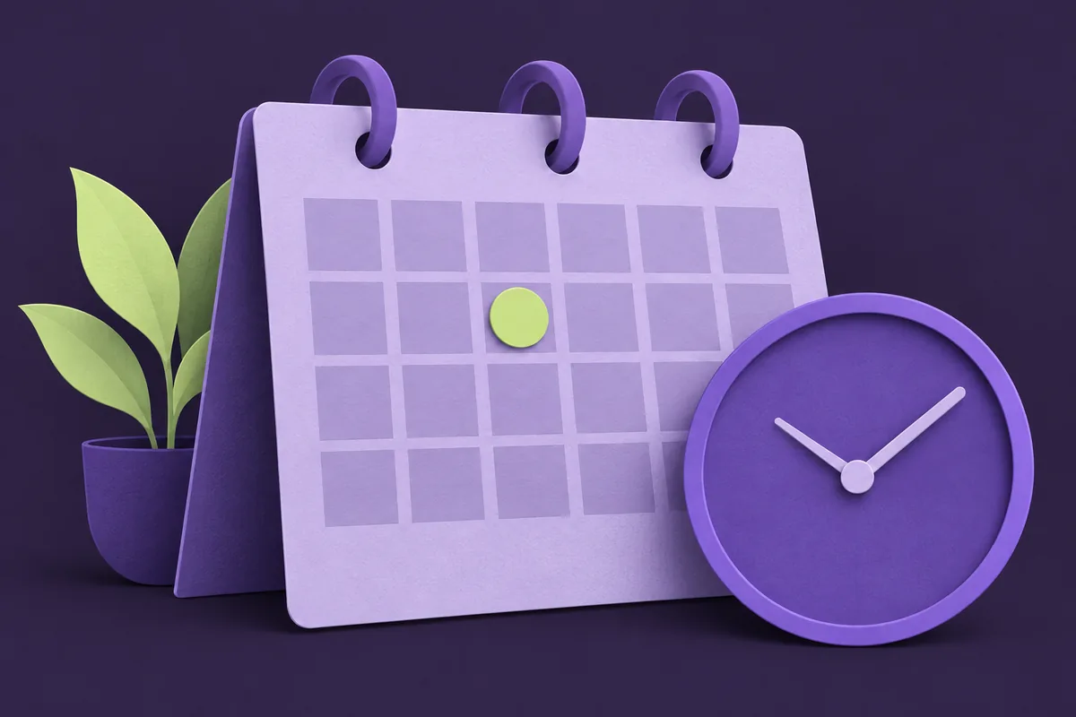 Kalender und Uhr