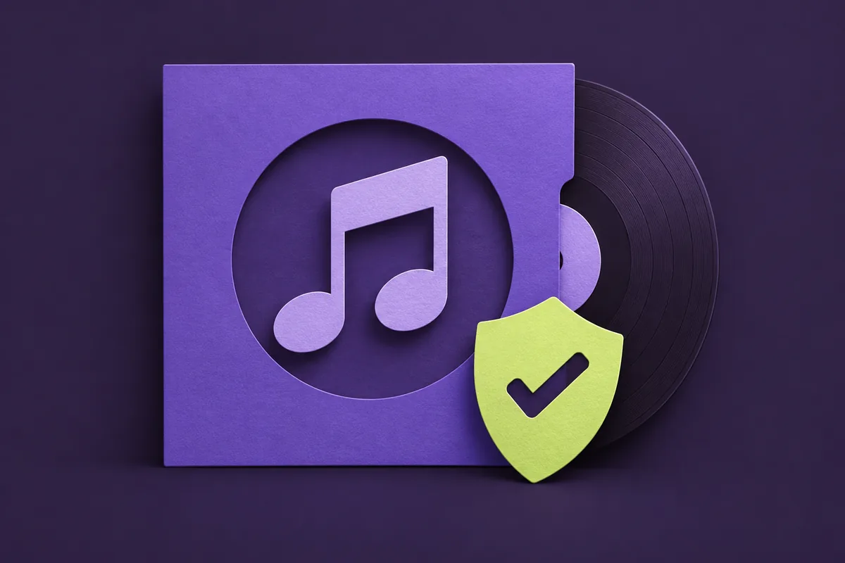 Musical note at protective shield