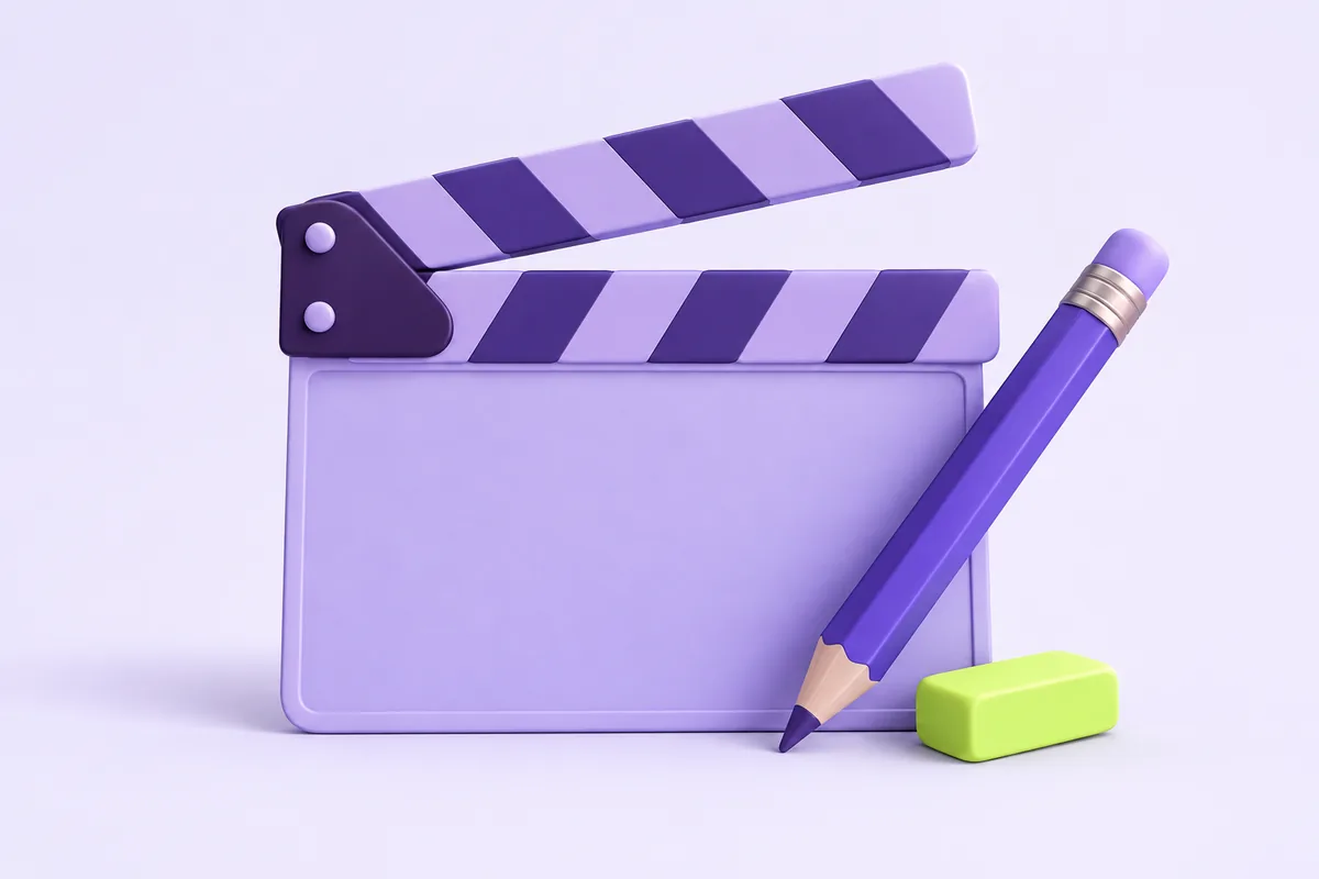 Ciak con matita e gomma