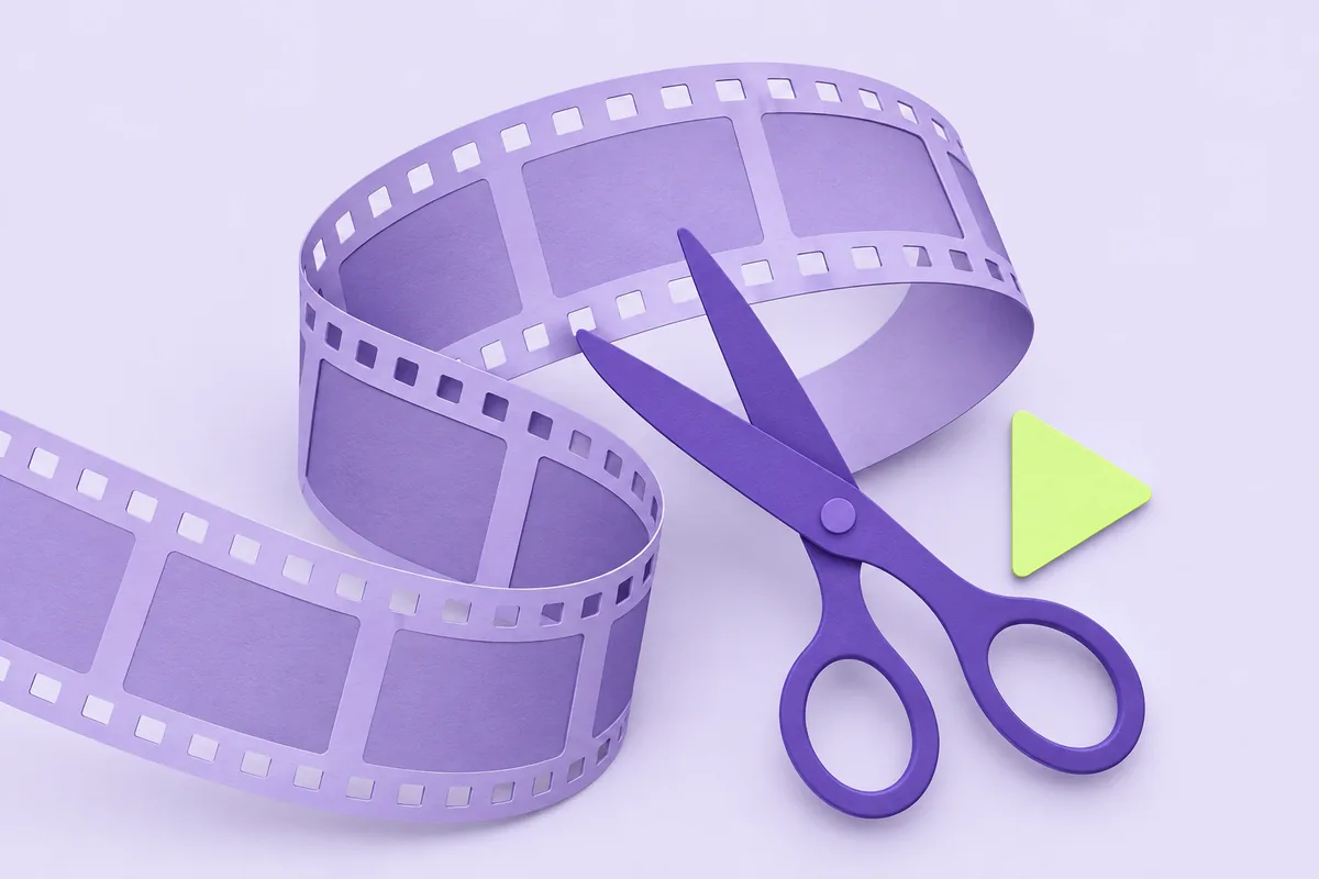 Filmstreifen und Schnittschere
